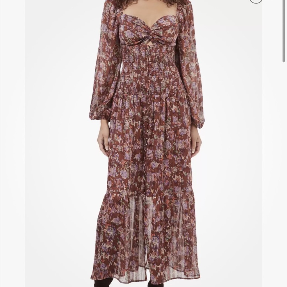 ASTR the Label Arlette Floral Long Sleeve Maxi Dress New with Tags Size Large - Picture 2 of 16